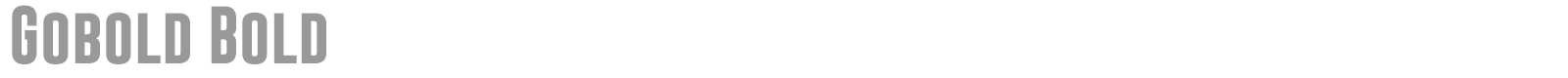 Gobold font preview